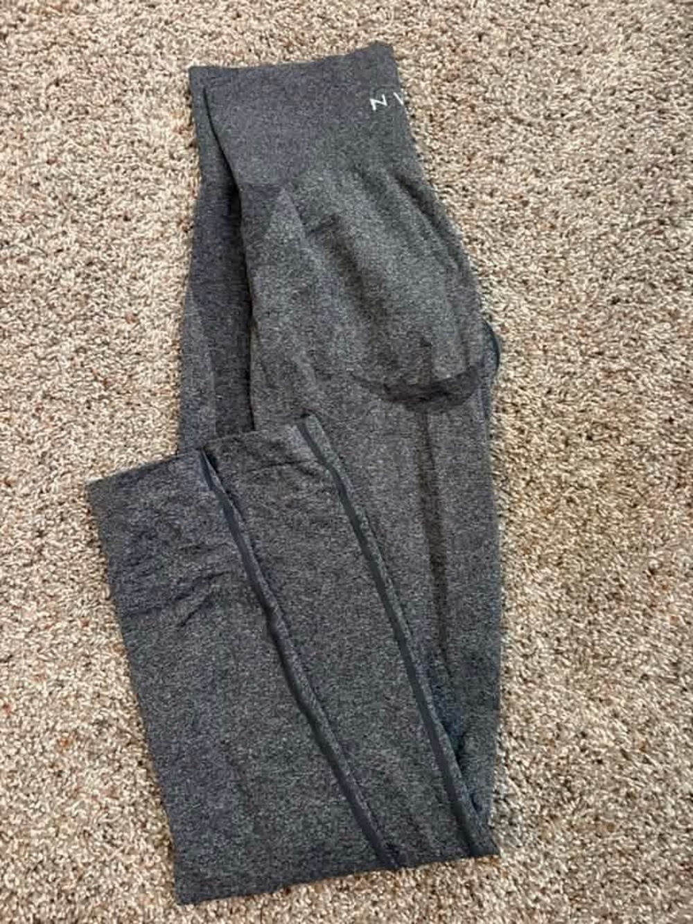 NVGTN Seamless High-Waist Workout Leggings - Dark Gray